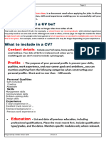 What Is A CV?: Profile