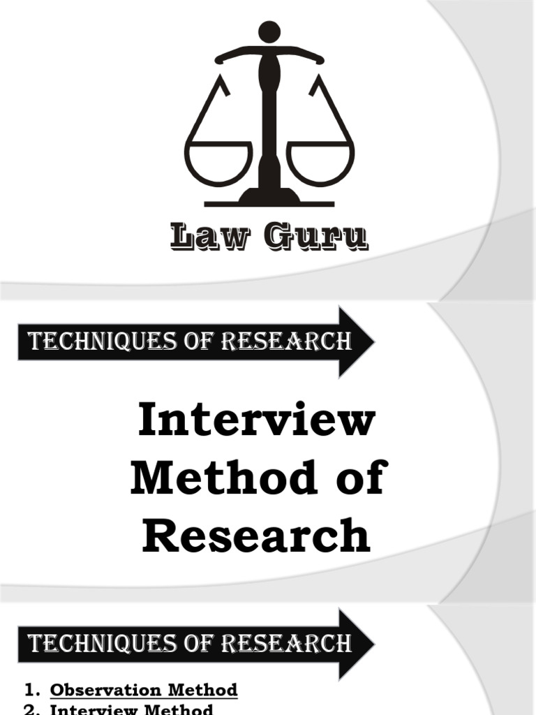 Interview Method Of Research Pdf