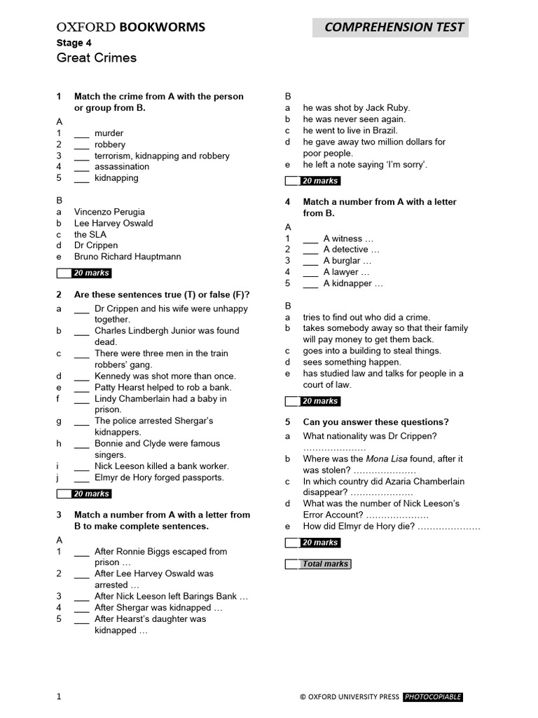 Obw Great Crimes | PDF | Crimes | Crime & Violence