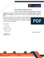 Training Letterhead Certificate