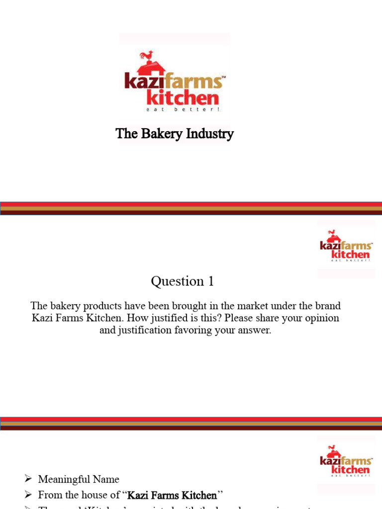 Kazi Farm Kitchen in The Bakery Industry PDF Brand Retail