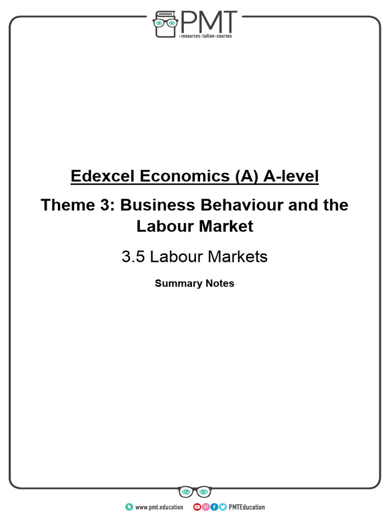 3.5. Labour Markets | PDF | Cost Of Living | Labour Economics