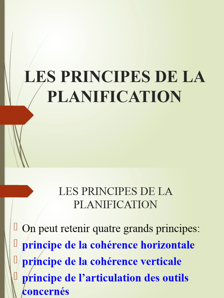 Principes de la Planification Pédagogique | PDF