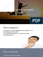 What Makes Teenagers Happy