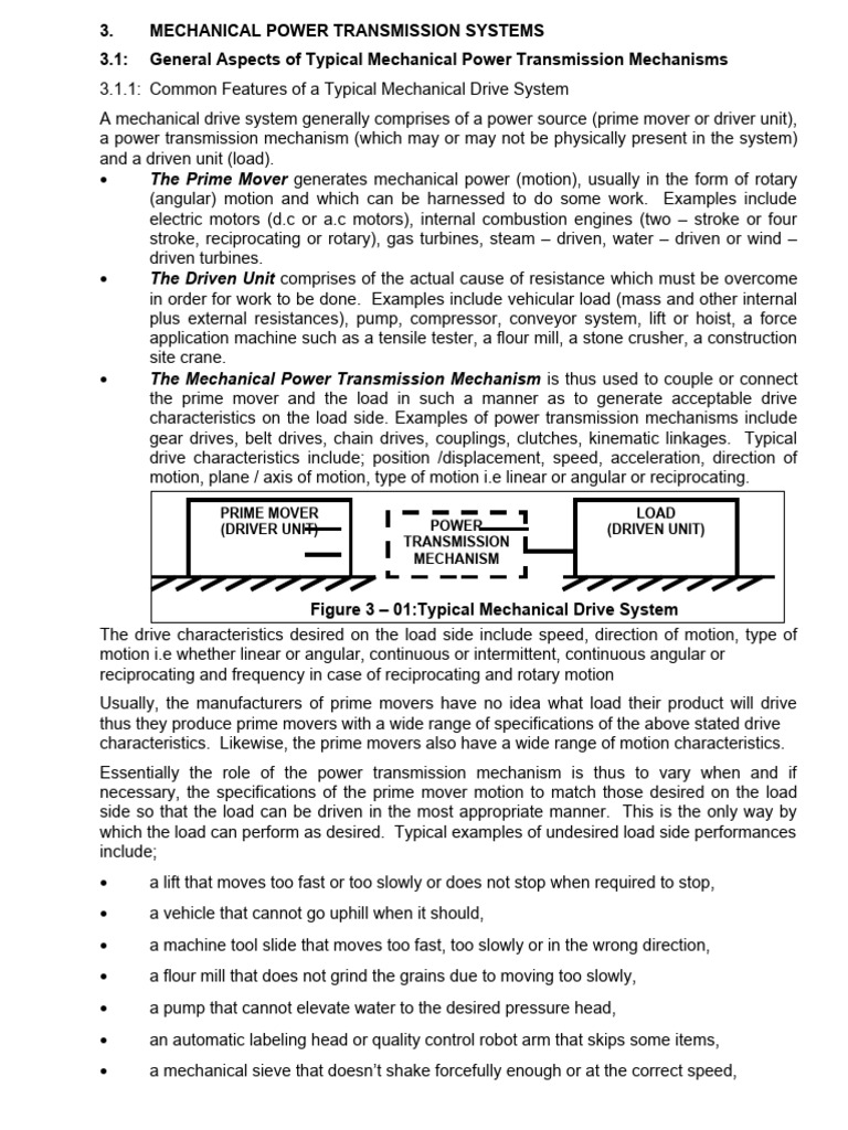 Mechanical Power Transmission Systems PDF Belt (Mechanical) Gear