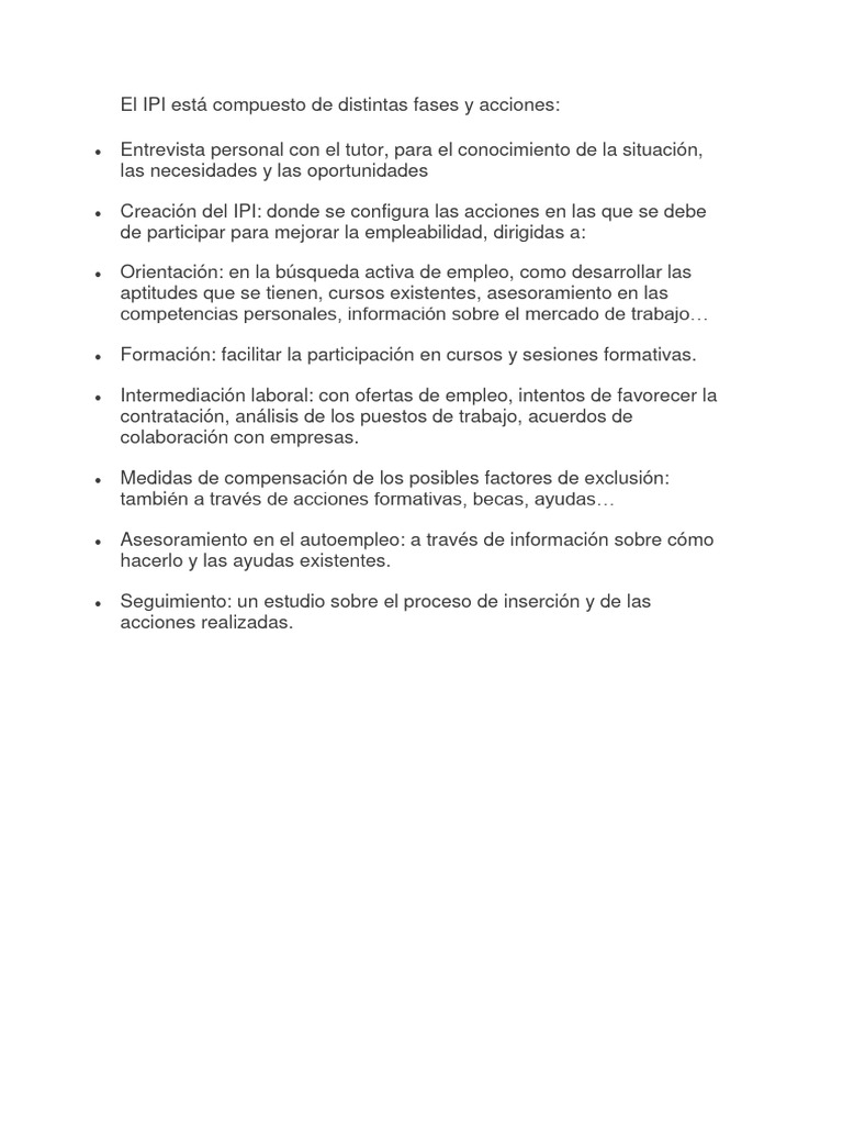Qué es el IPI y sus fases | PDF