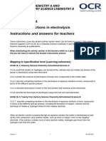 Competing Reactions in Electrolysis Lesson Element