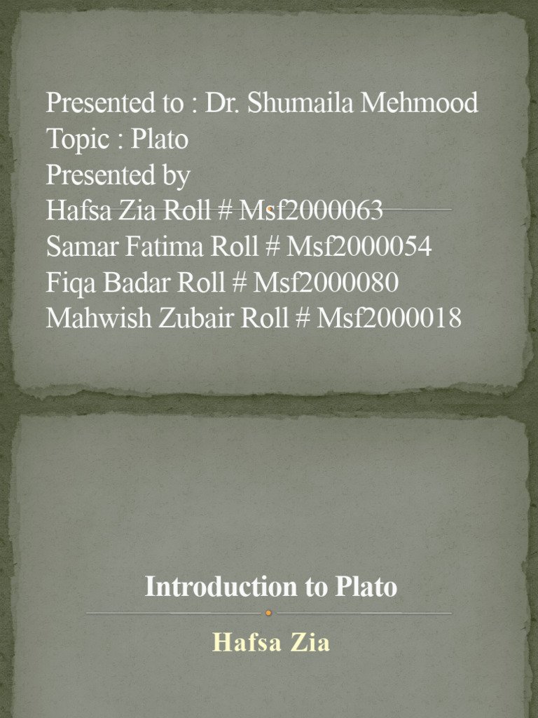 Introduction To Plato Pdf Plato