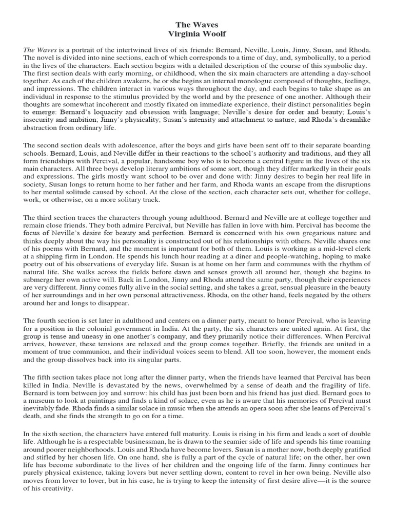 The waves by virginia woolf pdf the waves
