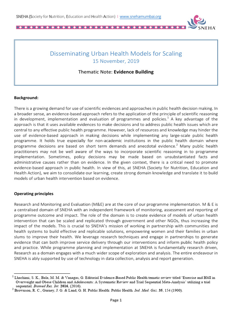 Evidence-Based Urban Health Models | PDF | Evidence | Evaluation