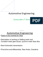 Automotive Engineering - Gear Box - Steering 23
