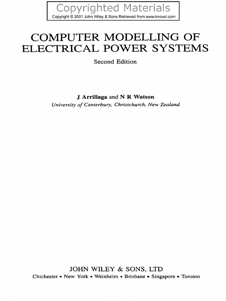 Computer Modeling of Power Systems | PDF | Electric Power Transmission ...