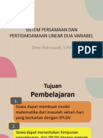 Sistem Persamaan Dan Pertidaksamaan Linear Dua Variabel