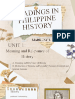 Readings in Philippine History Chapter 1