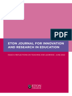 Eton Journal For IRE - Issue 6 - (Teaching and Learning)