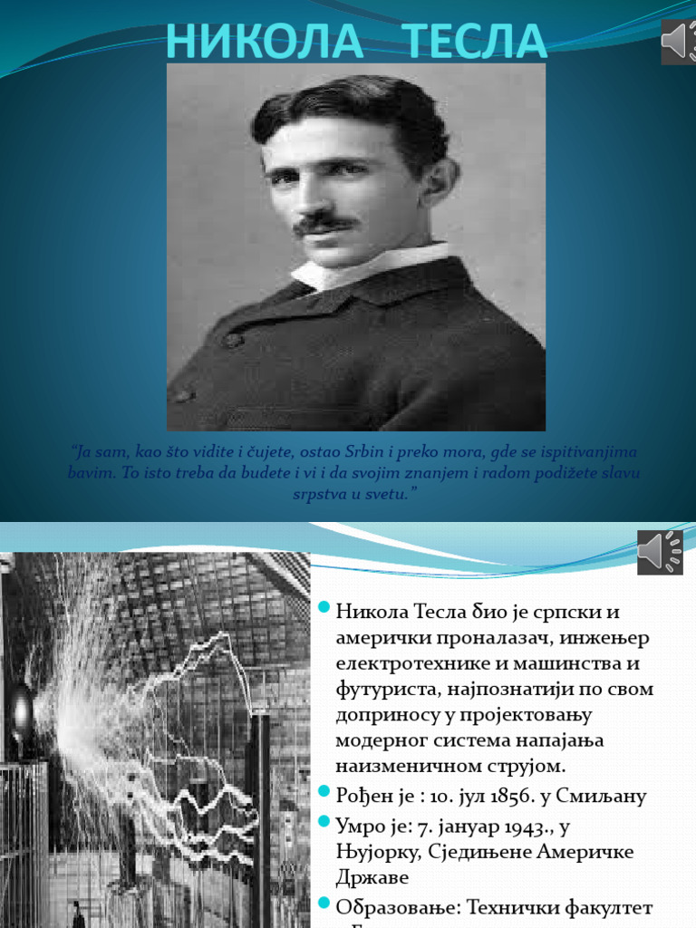 Nikola Tesla Pptx Sa Muzikom Pdf