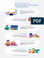 Infografía Economía Listado Ordenado Ilustraciones Gris y Azul