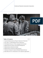 Medical Device Cleanroom Classification