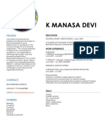 Manasa New Resume