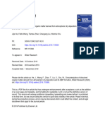 Characterization of Dissolved Organic Matter Derived From Atmospheric Dry Depositionand Its DBP Formation