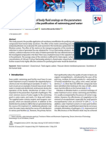 Evaluation of The Effect of Body Fluid Analogs On The Parameters of Nanofiltration During The Purification of Swimming Pool Water