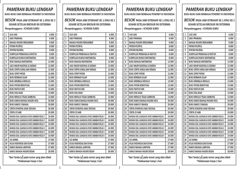 Brosur Pameran Buku Pdf