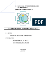 Tarea - Cuadro de Suposiciones y Restricciones