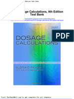 2012 Dosage Calculations 9th Edition Test Bank
