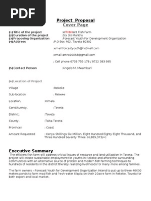 Fish Farming Proposal