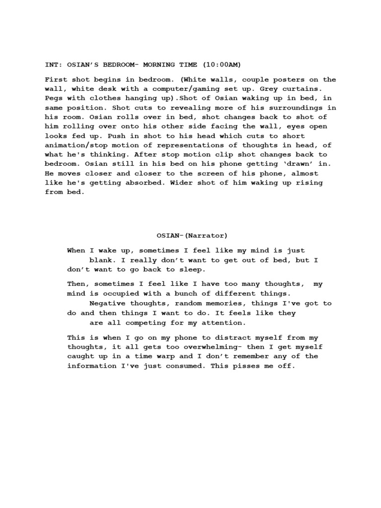 Voice Over Script | PDF | Thought