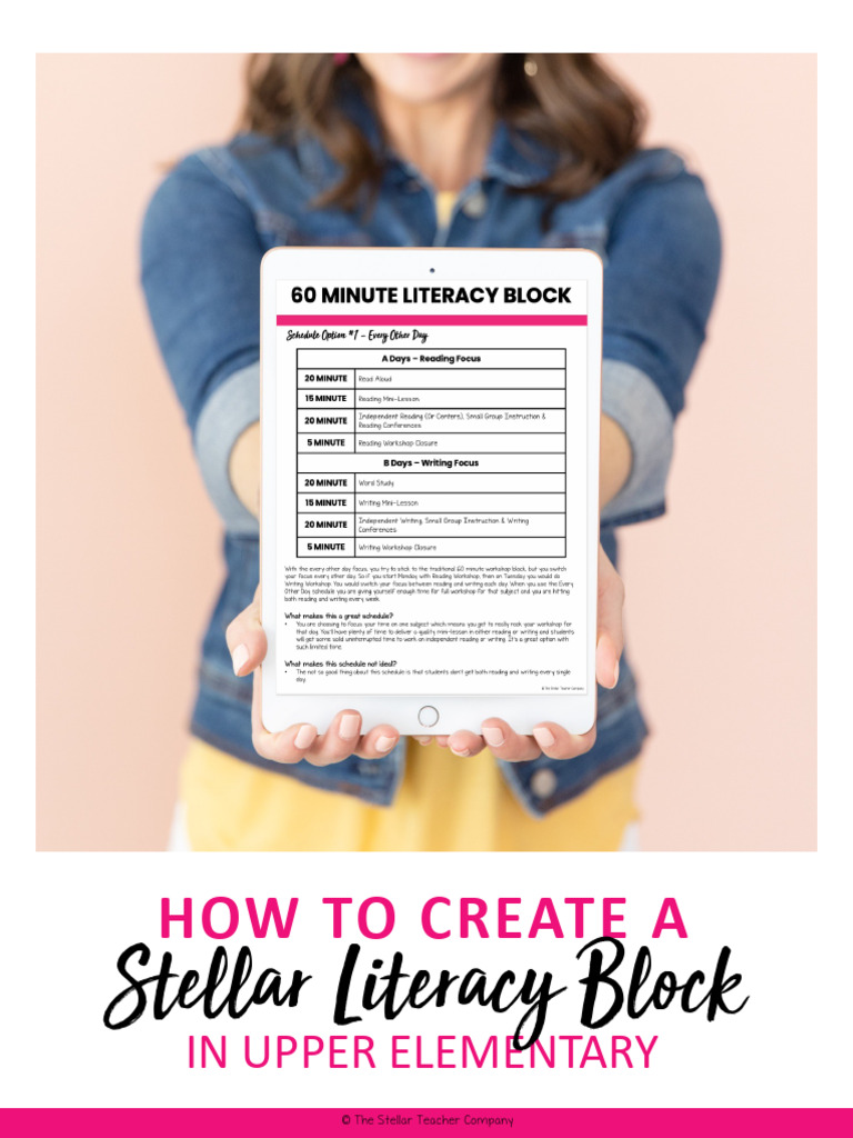 How To Schedule Literary Blocks PDF Literacy Applied Linguistics