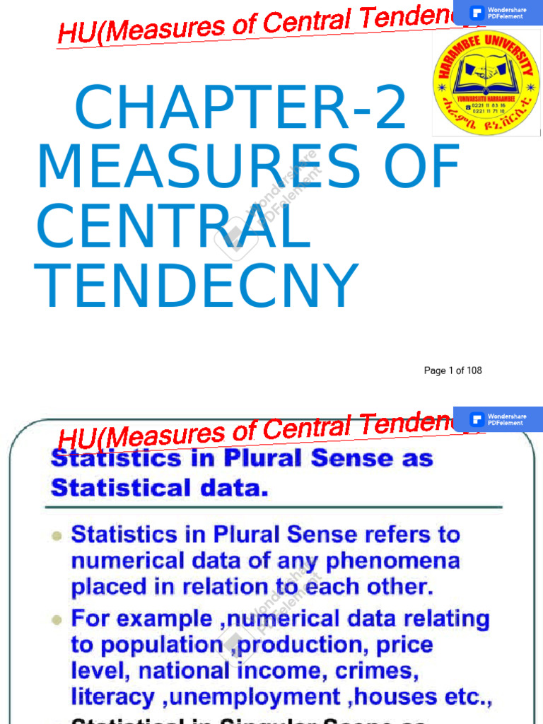 Measure of Central Tendency | PDF