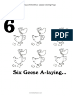 12 Days Christmas Geese Coloring