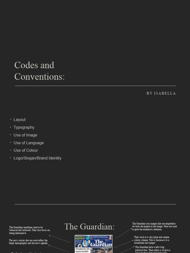 Newspaper Codes and Conventions Explained | PDF | The Guardian | Newspapers