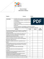 Lista Cotejo ALTERACIONES PIGMENTARIAS