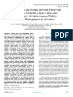 Examining The Nexus Between Perceived Security Screening Wait Times and Employee Attitudes Toward Safety Risk Management in Aviation