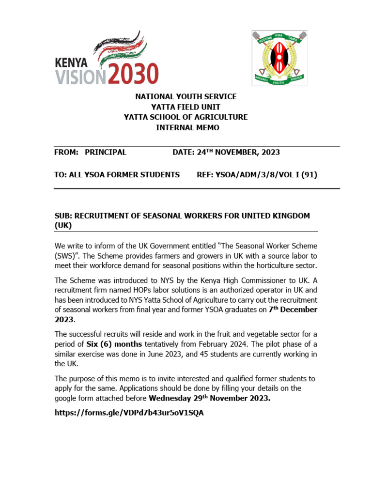 Recruitment of Seasonal Workers Scheme For Uk Farms Download Free PDF Agriculture Economies