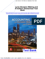 Accounting For Decision Making and Control 9th Edition Zimmerman Test Bank