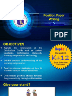 Sample Position Paper