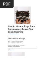 Documentary Script | PDF | Documentary Film | Filmmaking