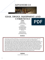 Advanced Dark Heresy - Equipment - Gear - Drugs - Items and Cybernetics