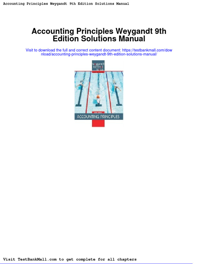 Accounting Principles Weygandt 9th Edition Solutions Manual PDF