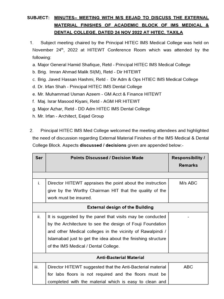 Min. External Material Finishes 24.11.22 PDF Wall Building