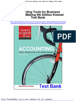 Accounting Tools For Business Decision Making 6th Edition Kimmel Test Bank