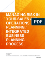 Aberdeen Managing Risk in Your Sales and Operations Planning Process November 2017