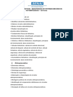 Conteúdos Manutenção de Sistemas Mecânicos Automatizados