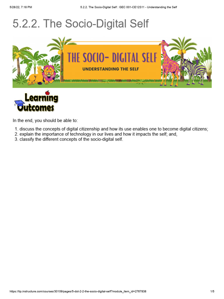 Understanding the Socio-Digital Self | PDF | Identity (Social Science ...