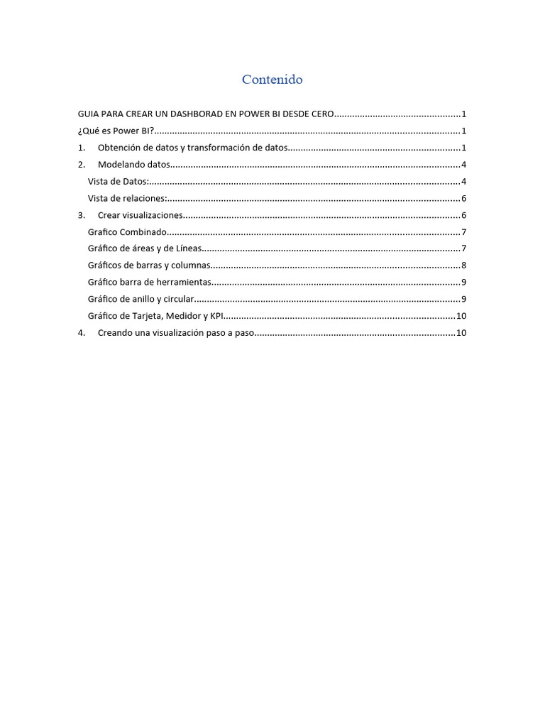 Crear Dashboard en Power BI Desde Cero | PDF | Indicador de rendimiento ...