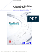 Advanced Accounting 13th Edition Hoyle Test Bank