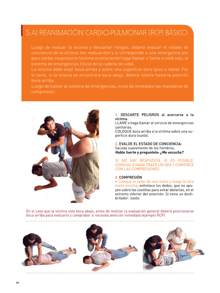 Guía RCP Básica y Uso de DEA | PDF | Reanimación cardiopulmonar ...